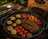 MAYSTERNYA Runde Gusseisen Grillpfanne - ø 40 x 4 cm - Produktbild-Vorschau 4