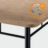 CASARIA® Esstisch mit 4 Stühlen Holz 5-tlg. Set Metall Produktbild-Vorschau 3