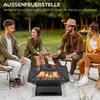 Outsunny Bol de feu avec pare-étincelles Grille de barbecue Voir les images du produit 4