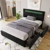 MODFU Čalouněná postel 90 × 200 cm pro mládež s čalouněným Náhled obrázku produktu 1