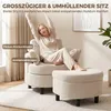 Poltrona HOMCOM, poltrona relax con poggiapiedi contenitore Anteprima dell’immagine prodotto 6