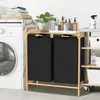JOIEYOU Wäschekorb 2 Fächer 36L Wäschesammler Produktbild-Vorschau 3