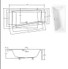 Badewanne asymmetrische links Wanne Acrylwanne 150x85 Produktbild-Vorschau 6