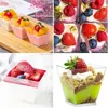 50x Quadratische Dessertbecher 120 ml – Wiederverwendbare Produktbild-Vorschau 9