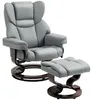 HOMCOM Relaxsessel mit Hocker, 360° drehbarer Liegesessel Produktbild-Vorschau 1