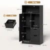 HOMCOM Mobile Bagno Slim con Cassetti, Scomparti Aperti, Anteprima dell’immagine prodotto 3