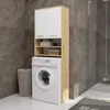 Meuble de Salle de Bain 2D de Rangement Blanc et Chêne Voir les images du produit 3