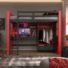Letto a castello Merax, letto a soppalco 90x200 cm con Anteprima dell’immagine prodotto 5