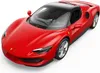 A red Ferrari 296 GTS remote-controlled car with a black roof, shown from a top-down perspective on a white background. Produktbild-Vorschau