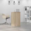 An office reception area with a desk, chair, and shelving unit. Náhled obrázku produktu