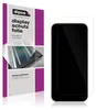 A product package for screen protectors is shown next to a smartphone with a screen protector applied. Produktbild-Vorschau