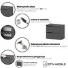 STIV Meble | Szafka na buty 2-modułowa z klapami | Szary Podgląd zdjęcia produktu 3