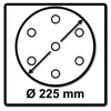 A diagram showing a circular object with several smaller circles inside and a measurement line indicating its diameter. Anteprima dell’immagine prodotto