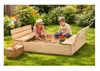 Sandkasten mit Sitzbank 120 x 120 cm, Dach, Naturholz, Produktbild-Vorschau 3