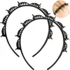 Frisurenhilfe Haarreif mit Klammern,Double Bangs Hairstyle Produktbild-Vorschau 2