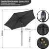 TolleTour Parasol Rond,Manivelle Pliable Fer Parasol Balcon Voir les images du produit 2