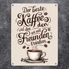 Kaffeetasse mit Zitat Metallschild XXL in 28x38 cm - Bester Produktbild-Vorschau 2