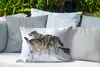MuchoWow® Outdoor Kissen - Wolf - Europa - Schnee - 60x40 Produktbild-Vorschau 4