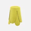 sweeek - 2er-Set stapelbare Hocker mit Kunstleder - Gelb Produktbild-Vorschau 2