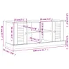 vidaXL Schuhbank VIGO Grau 106x35x45 cm Massivholz Kiefer - Produktbild-Vorschau 10