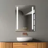 HOKO Badspiegel LED Wandspiegel 60x80cm+Uhr+ Produktbild-Vorschau 6
