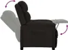 vidaXL Poltrona relax in tessuto nero Anteprima dell’immagine prodotto 5