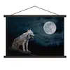 MuchoWow® Textilposter Wolf - Mond - Nacht - Tiere - Produktbild-Vorschau 1