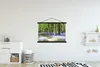 MuchoWow® Textilposter Wald - Weg - Blumen - Lila - Grün - Produktbild-Vorschau 2