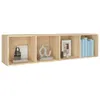 vidaXL Bücherregal/TV-Schrank Sonoma-Eiche 36x30x143 cm Produktbild-Vorschau 8