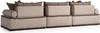Großes Garnitur Wohnzimmer Stoffsofa Sessel Grau Set 5tlg Produktbild-Vorschau 5