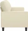 vidaXL 2-Sitzer-Sofa Creme 140 cm Kunstleder Produktbild-Vorschau 4