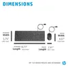 HP 150 - Tastatur-und-Maus-Set - USB - GB - Schwarz Produktbild-Vorschau 2