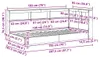 vidaXL Bücherregal-Bett mit Regal Weiß 90 x 190 cm Produktbild-Vorschau 8