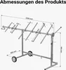 Otočný lakovací stojan Wiltec 2300 x 610 x 1340 mm, so 4 Náhľad obrázku produktu 3