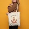 Anti-Stress Jutebeutel Stoffbeutel Canvas Meditation Lustig Produktbild-Vorschau 4