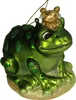 Christbaumschmuck Glas 10cm Froschkönig Figur Grün Produktbild-Vorschau 1
