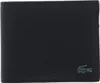 A black LACOSTE billfold wallet with the iconic green crocodile logo on the bottom right corner. Anteprima dell’immagine prodotto