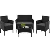 Yaheetech 4-tlg. Gartenmöbel-Set aus Rattan, Tisch & 2 Produktbild-Vorschau 9