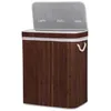 Panier à linge, 3 compartiments, bambou, marron, 100 L, Voir les images du produit 4