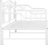 vidaXL Ausziehsofa Bettgestell Weiß Metall 90x200 cm Produktbild-Vorschau 5