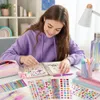 4234 Glitzersteine selbstklebend, 13 Blatt, mehrfarbig Anteprima dell’immagine prodotto