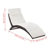 A diagram showing the dimensions of a chaise lounge. Produktbild-Vorschau
