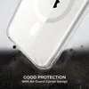 Close-up of a transparent phone case with a dark, textured background. Produktbild-Vorschau