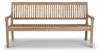 Massive Teakholzbank Kingsbury 180 cm | Ergonomischer Produktbild-Vorschau 3