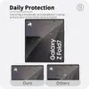 A marketing image showing a phone screen protector with water droplets, comparing 'Ours' to 'Others'. Produktbild-Vorschau