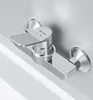 A close-up studio shot of a chrome shower faucet mounted on a white wall. Produktbild-Vorschau