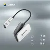 A VARTA LED book light is shown against a gradient background, with icons and text indicating its features. Anteprima dell’immagine prodotto