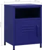 vidaXL Table de nuit bleu marine 35x35x51 cm acier Voir les images du produit 8