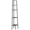 vidaXL Rohový regál s 5 policemi černý 45,5x31,5x180 cm Náhled obrázku produktu 1