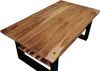 Couchtisch Baumkante 115 x 65 cm Akazie honigfarben schwarz Produktbild-Vorschau 3